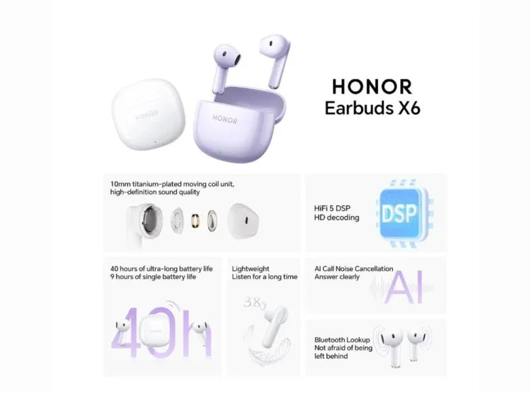 Audífonos Honor Earbuds X6
